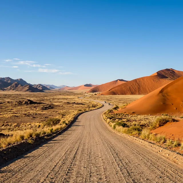 Desert road in Namibia